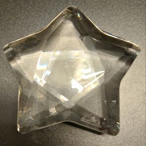 Rosenthal Crystal Clear Star Paperweight Faceted Signed 3.5" Across